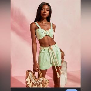 Vici Mint Green Crop Top